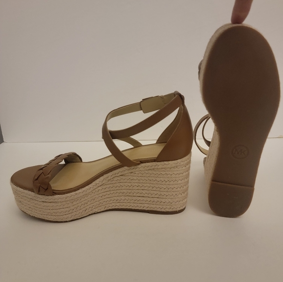 NEW Serena Wedge Espadrille Plarform Sandals, Size 6.5, Color Tan/Brown - Picture 6 of 11
